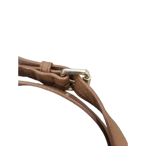 Vince Camuto Leather Crossbody Bag Brown Gold Hardware Adjustable Strap - Picture 5 of 8